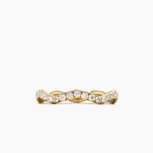 Yellow curvy Ring